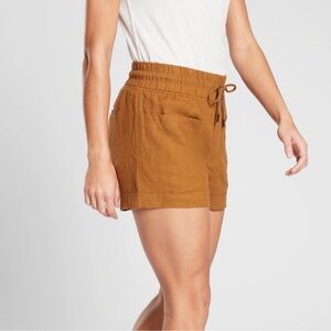 Athleta Cabo Linen 4" Short in Toasted Ochre Size 0